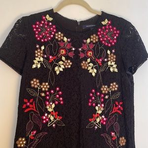 French Connection Black Lace Minidress Size 4
